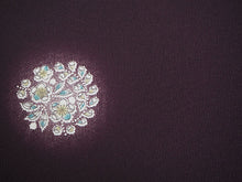 画像をギャラリービューアに読み込む, 洗える 着物 反物 単品 レディース 濃紫地 花丸ぼかし 牡丹 和つう 女性 小紋 和装 和服 袷 単衣 きもの 羽織 コート