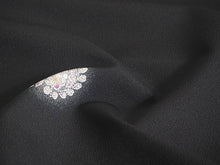 画像をギャラリービューアに読み込む, 洗える 着物 反物 単品 レディース 黒地 花丸ぼかし 和つう 女性 小紋 和装 和服 袷 単衣 きもの 羽織 コート