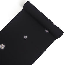 画像をギャラリービューアに読み込む, 洗える 着物 反物 単品 レディース 黒地 花丸ぼかし 和つう 女性 小紋 和装 和服 袷 単衣 きもの 羽織 コート