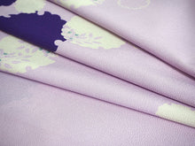 画像をギャラリービューアに読み込む, 洗える 着物 反物 単品 レディース 薄紫地 雪輪に南天柄 永楽屋 女性 小紋 和装 和服 袷 単衣 きもの 羽織 コート