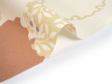 画像をギャラリービューアに読み込む, 洗える 着物 反物 単品 レディース クリーム色地 雪輪に南天柄 永楽屋 女性 小紋 和装 和服 袷 単衣 きもの 羽織 コート