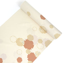 画像をギャラリービューアに読み込む, 洗える 着物 反物 単品 レディース クリーム色地 雪輪に南天柄 永楽屋 女性 小紋 和装 和服 袷 単衣 きもの 羽織 コート