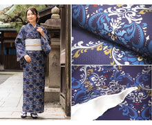 画像をギャラリービューアに読み込む, 洗える着物 袷 小紋 S M L サイズ 仕立て上がり 単品 水色 ベージュ オフホワイト 黒 グレー 青 紫 源氏香 牡丹 組紐 菊 七宝 宝相華 ダマスク 華紋 雪輪 女性 レディース きもの 春 秋 冬 きもの カジュアル 可愛い 普段着 ポリエステル