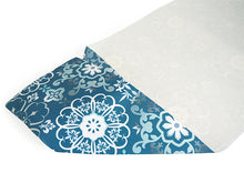 画像をギャラリービューアに読み込む, 名古屋帯 洗える 単品 ブルー オリエンタル柄 華紋 オリジナル 八寸 仕立て上がり プレタ カジュアル レディース 女性 和服 和装 着物