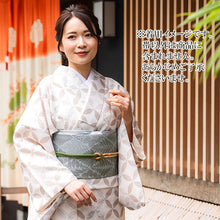 画像をギャラリービューアに読み込む, 名古屋帯 洗える 単品 薄灰緑地 ボタニカル柄 オリジナル 八寸 仕立て上がり プレタ カジュアル レディース 女性 和服 和装 着物