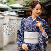 画像をギャラリービューアに読み込む, 名古屋帯 洗える 単品 白地 グレー レース柄 オリジナル 八寸 仕立て上がり プレタ カジュアル レディース 女性 和服 和装 着物