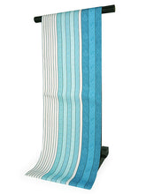 画像をギャラリービューアに読み込む, 名古屋帯 洗える 単品 白地 ブルー 水色 ストライプ柄 オリジナル 八寸 仕立て上がり プレタ カジュアル レディース 女性 和服 和装 着物