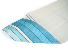 画像をギャラリービューアに読み込む, 名古屋帯 洗える 単品 白地 ブルー 水色 ストライプ柄 オリジナル 八寸 仕立て上がり プレタ カジュアル レディース 女性 和服 和装 着物