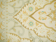 画像をギャラリービューアに読み込む, 名古屋帯 洗える 単品 薄黄緑地 アイボリー 薄ピンク オリエンタル柄 オリジナル 八寸 仕立て上がり プレタ カジュアル レディース 女性 和服 和装 着物