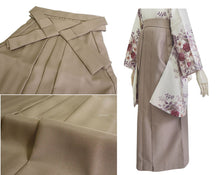 画像をギャラリービューアに読み込む, 袴 卒業式 ベージュ グレーベージュ ブラウン ブラック 無地 S M L LL サイズ 大学生 小学生 レディース ジュニア 女性 女の子 はかま くすみカラー 単品