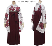 画像をギャラリービューアに読み込む, 袴セット 卒業式 袴 小学生 大学生 学生 女性 女の子 購入 全7種類 二尺袖 着物 袴 セット 2点セット 黒 白 赤 椿 ジュニア 卒業 謝恩会 着付け コスプレ 袴 セット 販売 和装 和服 レディース 2024