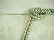 画像をギャラリービューアに読み込む, 帯揚げ 帯締め セット 正絹カジュアル向き 丸組 薄黄緑地 雲柄 帯あげ 渋黄緑 渋ピンク 帯〆 和装 小物 レディース 女性 婦人 おびあげ おびじめ