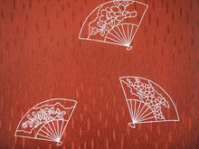 画像をギャラリービューアに読み込む, 帯揚げ 帯締め セット 正絹カジュアル向き 丸組 えんじ地 扇柄 帯あげ 茶色 ピンク 帯〆 和装 小物 レディース 女性 婦人 おびあげ おびじめ