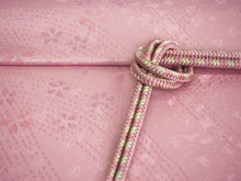 画像をギャラリービューアに読み込む, 帯揚げ 帯締め セット 正絹カジュアル向き 丸組 渋ピンク地 桜柄 帯あげ 薄黄緑 帯〆 和装 小物 レディース 女性 婦人 おびあげ おびじめ