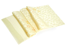 画像をギャラリービューアに読み込む, 帯揚げ 帯締め セット 正絹カジュアル向き 丸組 薄黄色 桜 帯あげ 茶色 帯〆 和装 小物 レディース 女性 婦人 おびあげ おびじめ