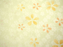 画像をギャラリービューアに読み込む, 帯揚げ 帯締め セット 正絹カジュアル向き 丸組 薄黄色 桜 帯あげ 茶色 帯〆 和装 小物 レディース 女性 婦人 おびあげ おびじめ