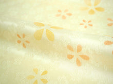 画像をギャラリービューアに読み込む, 帯揚げ 帯締め セット 正絹カジュアル向き 丸組 薄黄色 桜 帯あげ 茶色 帯〆 和装 小物 レディース 女性 婦人 おびあげ おびじめ