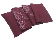 画像をギャラリービューアに読み込む, 帯揚げ 帯締め セット 正絹カジュアル向き 丸組 赤紫 うさぎ 蝶 帯あげ 茶色 帯〆 和装 小物 レディース 女性 婦人 おびあげ おびじめ