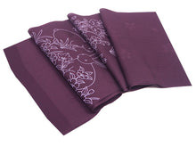 画像をギャラリービューアに読み込む, 帯揚げ 帯締め セット 正絹カジュアル向き 丸組 渋紫 うさぎ 蝶 帯あげ 金茶色 帯〆 和装 小物 レディース 女性 婦人 おびあげ おびじめ