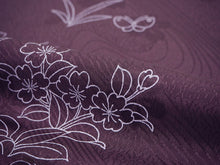 画像をギャラリービューアに読み込む, 帯揚げ 帯締め セット 正絹カジュアル向き 丸組 渋紫 うさぎ 蝶 帯あげ 金茶色 帯〆 和装 小物 レディース 女性 婦人 おびあげ おびじめ