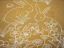 画像をギャラリービューアに読み込む, 帯揚げ 帯締め セット 正絹カジュアル向き 丸組 濃からし うさぎ 蝶 帯あげ 茶色 帯〆 和装 小物 レディース 女性 婦人 おびあげ おびじめ