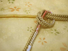 画像をギャラリービューアに読み込む, コーディネート済 袷着物4点セット(着物・名古屋帯・帯揚げ・帯締め) 自宅で洗濯OK Mサイズ 淡黄緑色地色無地きもの ブラウン地牡丹柄帯 コーディネートが不安な方に