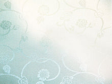 画像をギャラリービューアに読み込む, 帯揚げ 帯締め セット 正絹 渋水色ぼかし 花唐草地紋 薄黄土色×ゴールド 帯締 高麗 平打ち 訪問着 付け下げ 色無地 フォーマル お出かけ 和装小物 着付け小物 着物 和服 和装 レディース 女性