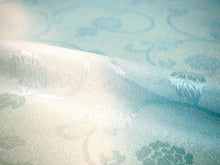 画像をギャラリービューアに読み込む, 帯揚げ 帯締め セット 正絹 渋水色ぼかし 花唐草地紋 薄黄土色×ゴールド 帯締 高麗 平打ち 訪問着 付け下げ 色無地 フォーマル お出かけ 和装小物 着付け小物 着物 和服 和装 レディース 女性