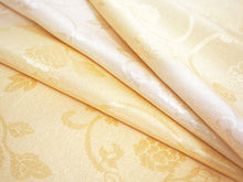 画像をギャラリービューアに読み込む, 帯揚げ 帯締め セット 正絹 クリーム色ぼかし 花唐草地紋 渋オレンジ×ゴールド 帯締 高麗 平打ち 訪問着 付け下げ 色無地 フォーマル お出かけ 和装小物 着付け小物 着物 和服 和装 レディース 女性