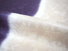 画像をギャラリービューアに読み込む, 帯揚げ 帯締め セット 正絹 濃紫×ベージュ 牡丹唐草 ラベンダー×ゴールド 帯締 高麗 平打ち 訪問着 付け下げ 色無地 フォーマル お出かけ 和装小物 着付け小物 着物 和服 和装 レディース 女性