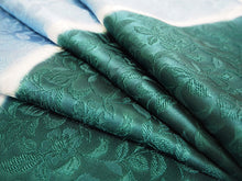 画像をギャラリービューアに読み込む, 帯揚げ 帯締め セット 正絹 深緑×水色 牡丹唐草 深緑×ゴールド 帯締 高麗 平打ち 訪問着 付け下げ 色無地 フォーマル お出かけ 和装小物 着付け小物 着物 和服 和装 レディース 女性