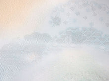 画像をギャラリービューアに読み込む, 帯揚げ 帯締め セット 正絹 薄オレンジ×薄青緑 亀甲 雪輪 菊 イエロー×ゴールド 帯締 高麗 平打ち 訪問着 付け下げ 色無地 フォーマル お出かけ 和装小物 着付け小物 着物 和服 和装 レディース 女性