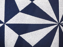 画像をギャラリービューアに読み込む, 角帯 メンズ 帯 シルバー 紺 麻の葉 着物や浴衣に合わせて リバーシブルなのでオシャレ
