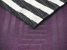 画像をギャラリービューアに読み込む, 角帯 メンズ 帯 シルバー 黒 縞 紫 着物や浴衣に合わせて リバーシブルなのでオシャレ