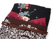 画像をギャラリービューアに読み込む, コーディネート済 袷着物4点セット(着物・名古屋帯・帯揚げ・帯締め) 自宅で洗濯OK L クリーム地梅きもの 薄茶色地オリエンタル帯 コーディネートが不安な方に