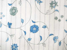 画像をギャラリービューアに読み込む, コーディネート済 袷着物4点セット(着物・名古屋帯・帯揚げ・帯締め) 自宅で洗濯OK L クリーム地縞萩柄きもの 濃紺地花柄帯 コーディネートが不安な方に