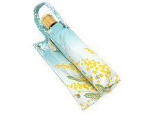 画像をギャラリービューアに読み込む, 日傘 着物 浴衣 晴雨兼用傘 UVカット ミモザ 水色 黄色 遮熱・遮光で日焼け止め対策 ギフトにも
