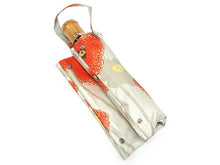 画像をギャラリービューアに読み込む, 日傘 着物 浴衣 晴雨兼用傘 UVカット ポピー グレーベージュ 赤 緋色 遮熱・遮光で日焼け止め対策 ギフトにも