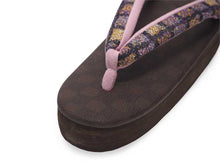 画像をギャラリービューアに読み込む, カレンブロッソ 草履 単品 Sサイズ 茶 市松 台 ピンク 紫 チェック 格子 鼻緒 レディース 軽い!歩きやすい!オシャレと人気のカフェ草履 安心の日本製