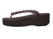 画像をギャラリービューアに読み込む, カレンブロッソ 草履 単品 Sサイズ 茶 市松 台 ピンク 紫 チェック 格子 鼻緒 レディース 軽い!歩きやすい!オシャレと人気のカフェ草履 安心の日本製