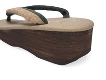 画像をギャラリービューアに読み込む, カレンブロッソ 草履 単品 Mサイズ ブラウン ベージュ地 台 深緑地 薄茶色 葉っぱ 鼻緒 鼻緒 レディース 軽い!歩きやすい!オシャレと人気のカフェ草履 安心の日本製