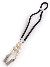 画像をギャラリービューアに読み込む, たもとクリップ 黒紐 パール たすき 袂振り止め 礼装用 日本製 通年用 レディース 女性 和装小物 クリップ 衿留め ナプキンクリップ