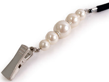 画像をギャラリービューアに読み込む, たもとクリップ 黒紐 パール たすき 袂振り止め 礼装用 日本製 通年用 レディース 女性 和装小物 クリップ 衿留め ナプキンクリップ