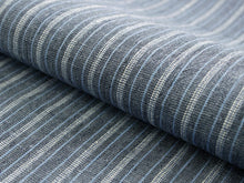 画像をギャラリービューアに読み込む, 夏着物 反物 秦荘上布 綿麻 藍色地縞柄 女性 単衣 反物のみ きもの 着尺 こもん 近江ちぢみ 手もみ 日本製 送料無料 ktクニ