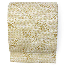 画像をギャラリービューアに読み込む, 【本麻名古屋帯 夏帯 仕立て上がり】淡いベージュ地水に梅柄 八寸名古屋帯 夏物 夏用 麻 女性 和装 和服 【送料無料】