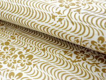 画像をギャラリービューアに読み込む, 【本麻名古屋帯 夏帯 仕立て上がり】淡いベージュ地水に梅柄 八寸名古屋帯 夏物 夏用 麻 女性 和装 和服 【送料無料】