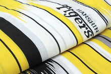 画像をギャラリービューアに読み込む, 阪神 タイガース グッズ 応援 浴衣 メンズ 白 矢絣 M L ロゴ マーク 虎 生地 プリント ゆかた 男性 単品 縞 黄色 黒 木綿 コットン プロ野球 セール対象外