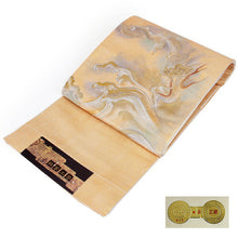 画像をギャラリービューアに読み込む, 袋帯 フォーマル 絹 礼装 西陣織 仕立て付き 送料無料 新品 未使用 販売 ゴールド 龍 京都 ワウ