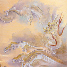 画像をギャラリービューアに読み込む, 袋帯 フォーマル 絹 礼装 西陣織 仕立て付き 送料無料 新品 未使用 販売 ゴールド 龍 京都 ワウ