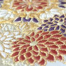 画像をギャラリービューアに読み込む, 袋帯 フォーマル 絹 礼装 西陣織 村田織物謹製 仕立て付き 送料無料 新品 未使用 販売 シルバー 地紙 秋草 華文 京都 フニ